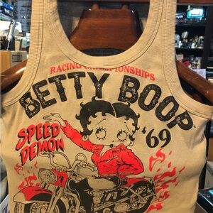 Betty Boop Graphic Crop Tank Top Size L